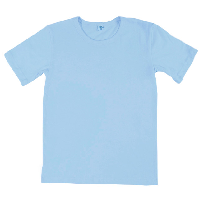 T-shirt dziecięcy z dzianiny m.176, jasny niebieski bawełna TM Yaroslav