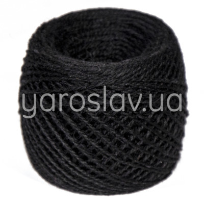 Przędza półwełniana 5/2 nr.500 czarnych 100g/250m TM Jarosław