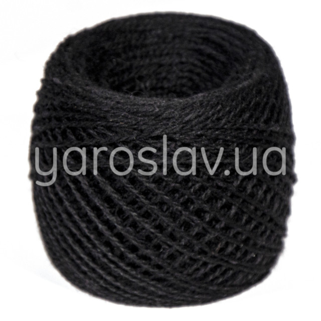 Przędza półwełniana 5/2 nr.500 czarnych 100g/250m TM Jarosław