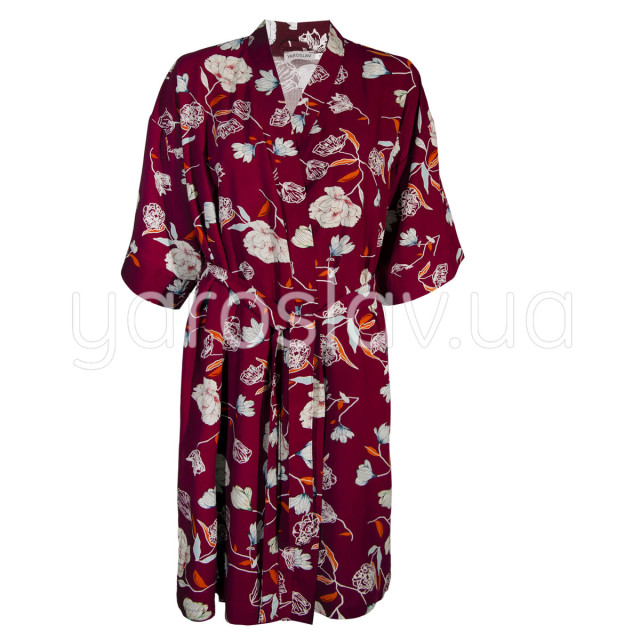 Szlafrok o zapachu wiskozy m.F-310 bordowym TM Yaroslav