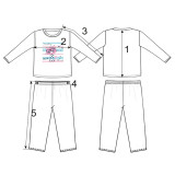 Piżama dziecięca interlock m.D-011 małe zwierzę na szaro TM Yaroslav