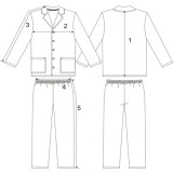 Piżama flanelowa TM Yaroslav m.F-127 niebieska komórka