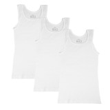 T-shirt męski zestaw 3 w prążki białe TM Jarosław