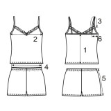 Pijamas Lux-Penie m.F-155 Kolorowe kreski TM Yaroslav