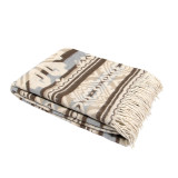 Pled bawełniany dis.2 beżowo-brązowy TM Jarosław