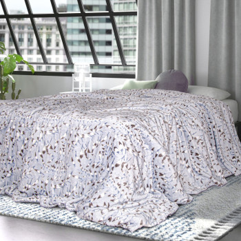 Pled polarowy f286 liście TM Yaroslav