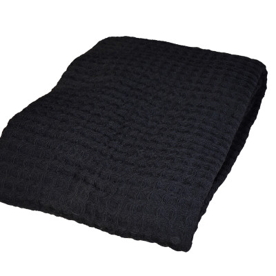 Pled 3D z wełny merino 140x200 cm czarny TM Yaroslav