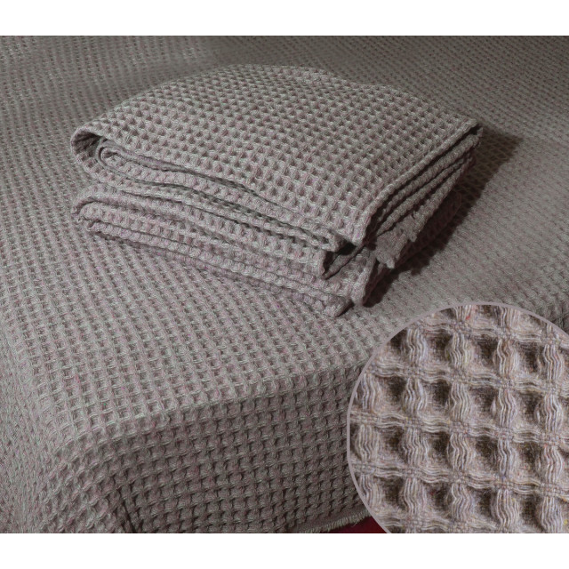 Plaid półwełna 3D 140x200 cm brązowy TM Jarosław