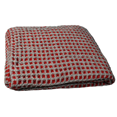 Plaid półwełna 3D 140x200 cm czerwony TM Jarosław