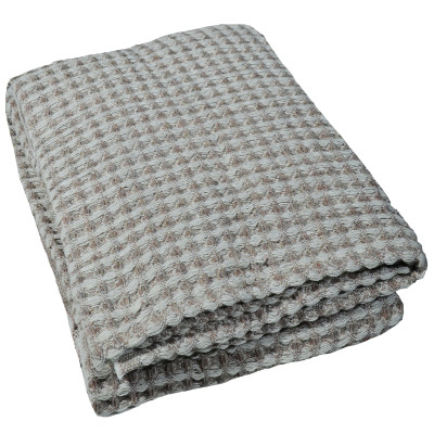Plaid półwełna 3D 140x200 cm szaro-brązowy TM Jarosław