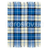 Plaid półwełna dis.15 niebieski komórka TM Jarosław