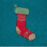 Ręcznik frotte z haftem Skarpeta świąteczna 40x70 cm TM Jarosław