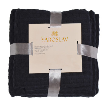 Ręcznik wafelek czarny 75х160 cm TM Jarosław