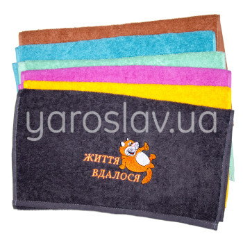 Ręcznik frotte z haftem Dobre życie 40x70 cm TM Jarosław