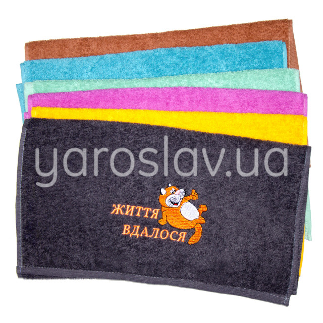 Ręcznik frotte z haftem Dobre życie 40x70 cm TM Jarosław