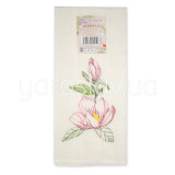 Serwetka półlniana z haftem 001 magnolii TM Yaroslav