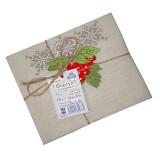 Fartuch lniany z haftem m.K-102 róża guelderowa TM Jarosław Fartuch lniany z haftem m.K-102 róża guelderowa TM Jarosław