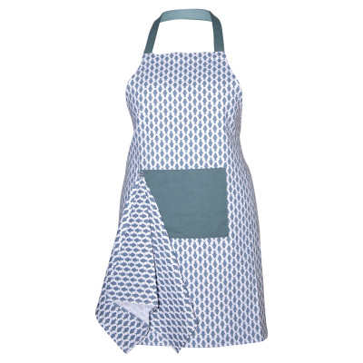 Fartuch z ręcznikiem Yaroslav Home m.K-174 fala morska D11 TM Yaroslav