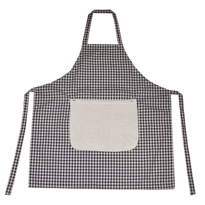 Fartuszek z frotte na guziki m.K-515 czarny kratka TM Yaroslav