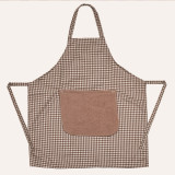 Fartuszek z frotte na guziki m.K-515 brązowy kratka TM Yaroslav Fartuszek z frotte na guziki m.K-515 brązowy kratka TM Yaroslav