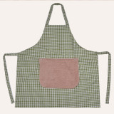 Fartuszek z frotte na guziki m.K-515 zielona kratka TM Yaroslav Fartuszek z frotte na guziki m.K-515 zielona kratka TM Yaroslav