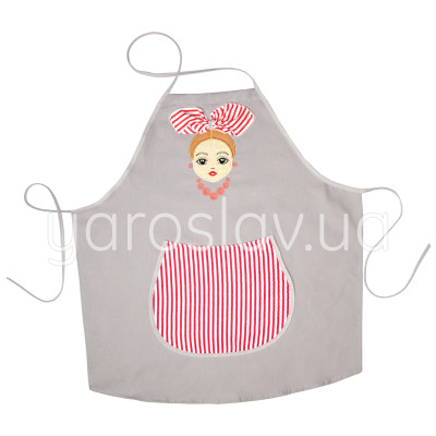 Fartuch z aplikacją Solokha m.427 szary TM Yaroslav