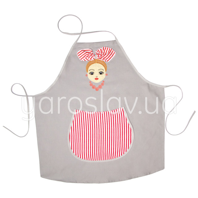 Fartuch z aplikacją Solokha m.427 szary TM Yaroslav