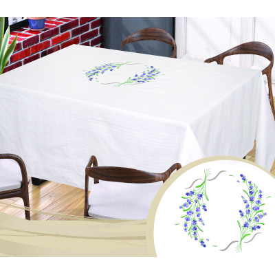 Obrus ​​bawełniany z haftem 001 lawenda TM Yaroslav