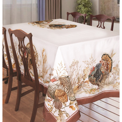 Obrus ​​bawełniany Lux z nadrukiem no.095 indyków TM Yaroslav