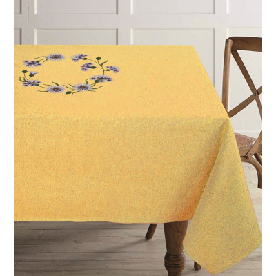 Obrus ​​lpółlen z haftem 004 chabry TM Jarosław