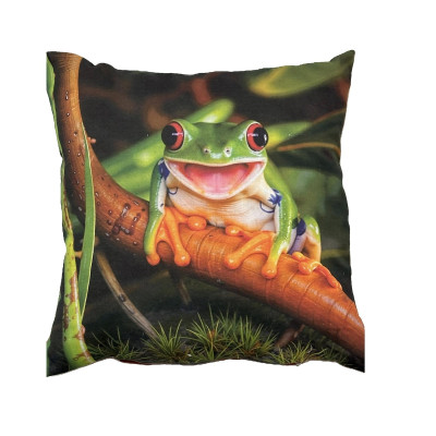 Poduszka dekoracyjna Wesoła żaba bawełniany 35x35 cm TM Jarosław