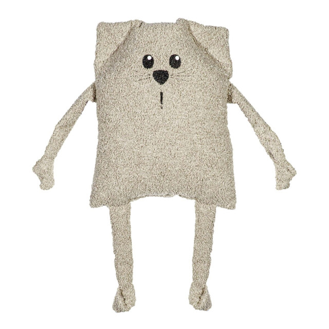 Poduszka dekoracyjna Kot I-536 welur beżowy 25x33 cm TM Jarosław