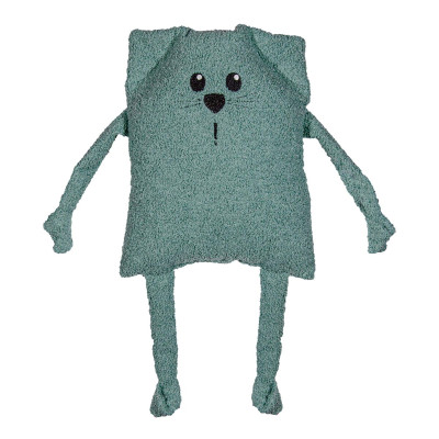 Poduszka dekoracyjna Kot I-536 welur szmaragd 25x33 cm TM Jarosław