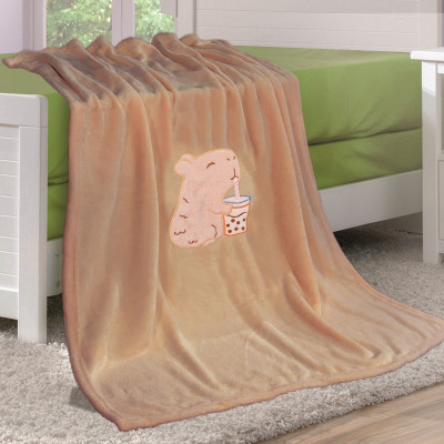 Pled polarowy dziecięcy Kapibara beżowa 85x100 cm TM Yaroslav