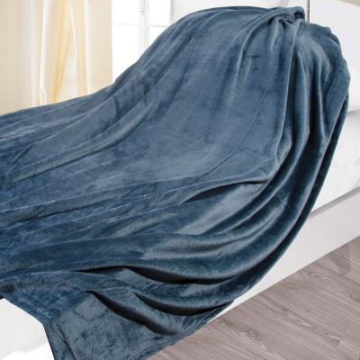 Krata polarowa dziecięcy szaro-niebieski 100x140 cm TM Jarosław