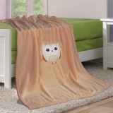 Pled polarowy dziecięcy Sowa beżowa 85x100 cm TM Yaroslav Pled polarowy dziecięcy Sowa beżowa 85x100 cm TM Yaroslav
