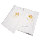 Kryżma terry Angel różowy kokarda 100x150 cm TM Jarosław