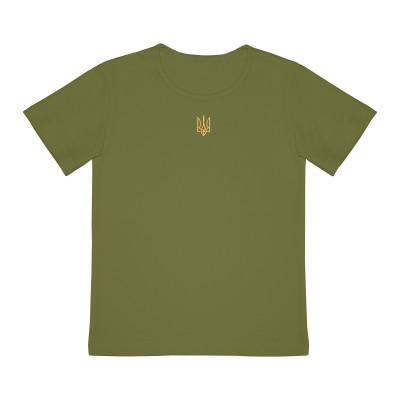 Koszulka dziecięca m.176 z haftem Trident khaki bawełniana TM Yaroslav