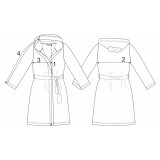 Dziecięcy szlafrok polarowy MD-003 mentol TM Yaroslav