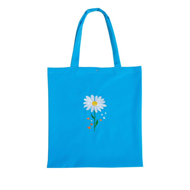 Torba ekologiczna м.Р-395/1 z haftem rumianek niebieski TM Jarosław