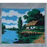 Torba na ramię P-520 z nadrukiem Dom nad rzeką 26x26 cm TM Yaroslav