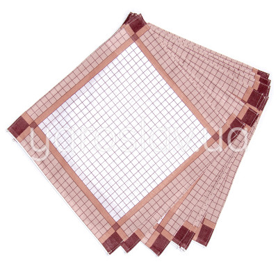 Chusteczka męska 32x32 cm brązowa bawełna TM Yaroslav