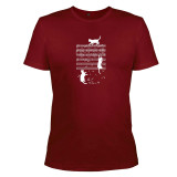 Koszulka z nadrukiem Koty w nutach m.45 bordowe TM Yaroslav