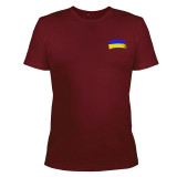 Koszulka z haftem Flaga m.45 burgundia TM Yaroslav