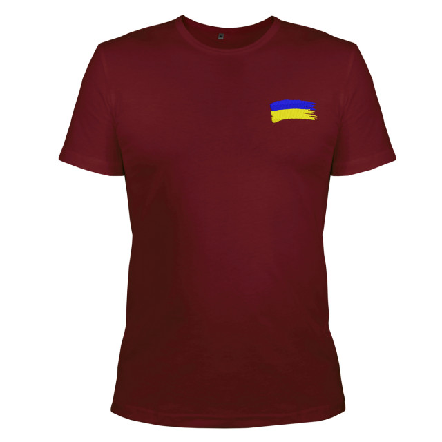 Koszulka z haftem Flaga m.45 burgundia TM Yaroslav