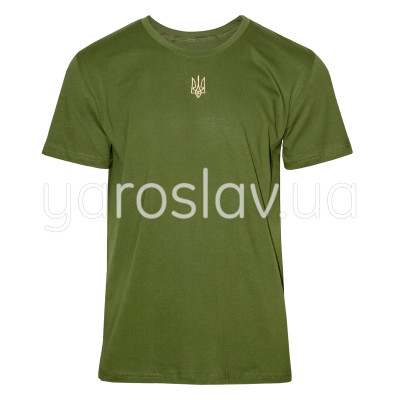 Koszulka z haftem Trizub m.45 khaki TM Yaroslav
