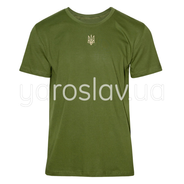 Koszulka z haftem Trizub m.45 khaki TM Yaroslav
