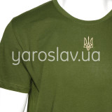 Koszulka z haftem Trizub m.45 khaki TM Yaroslav