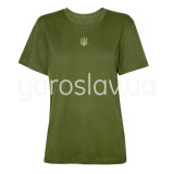 Koszulka z haftem Trizub m.45 khaki TM Yaroslav
