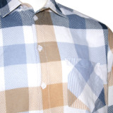 Męska koszula flanelowa beżowa komórka m.F-139 TM Yaroslav Męska koszula flanelowa beżowa komórka m.F-139 TM Yaroslav